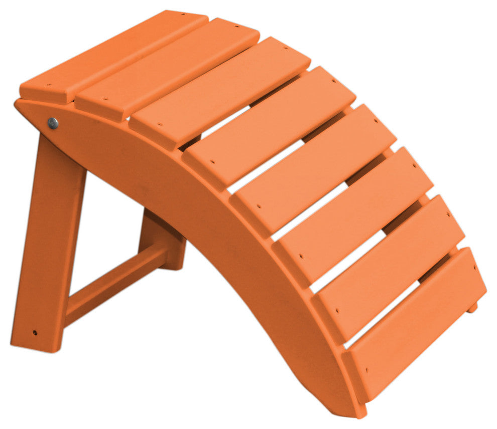 Poly Folding Ottoman, Orange