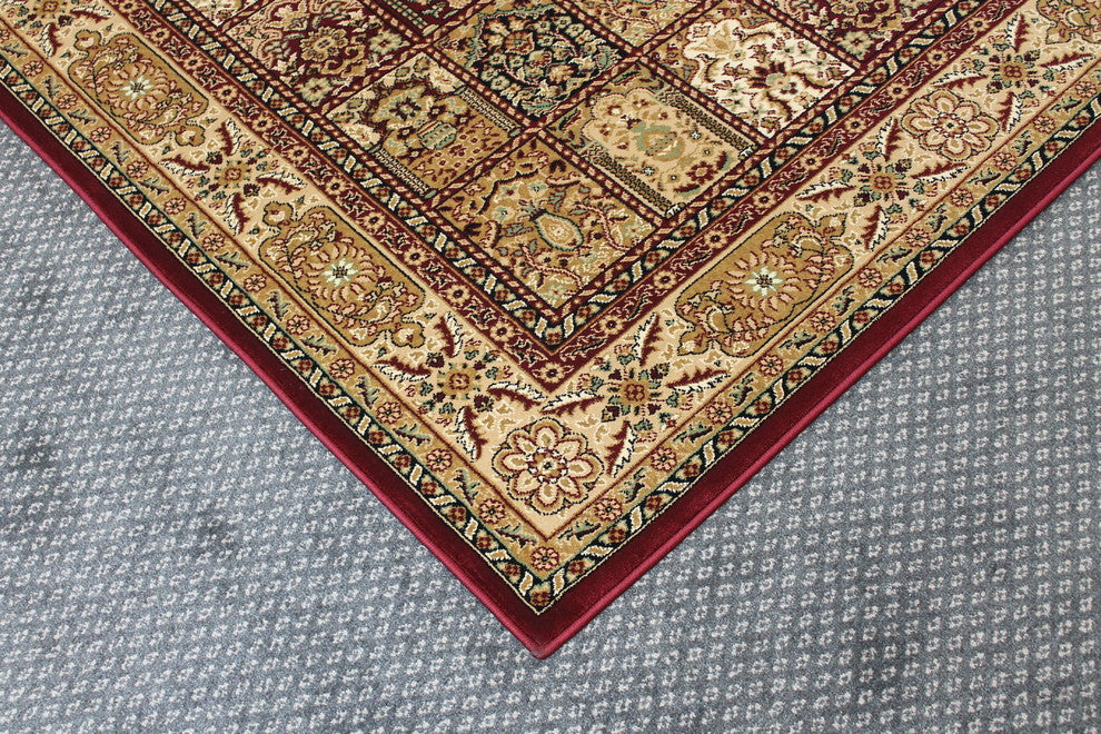 7'x10' Modern Burgundy Traditional Living Room Area Rug