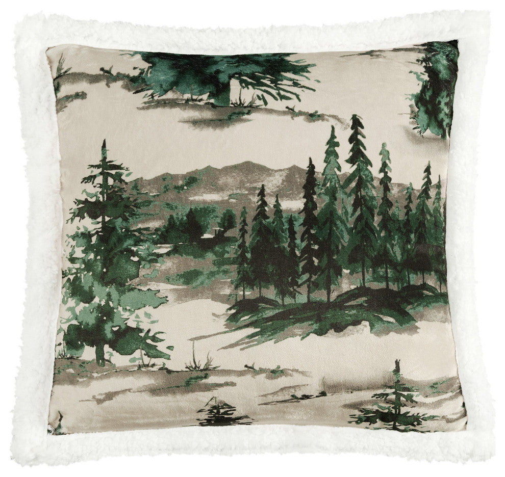 Joshua Campfire Sherpa Pillow, 18"x18", Duffle Bag