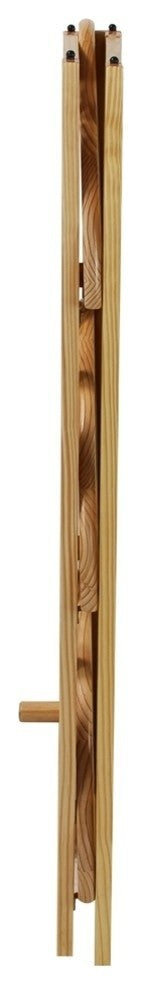 Montego 4-Shelf Corner Folding Bookcase-Natural
