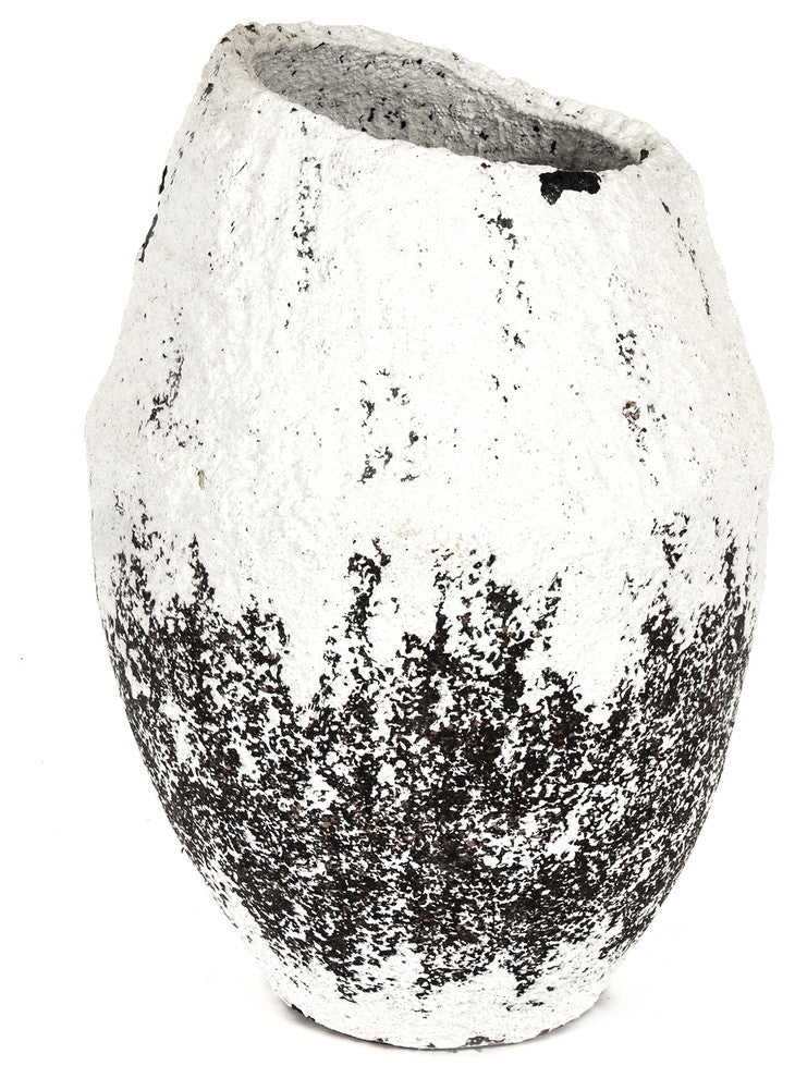 Large Vase, White/Gray