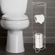 nu steel Freestanding Metal Wire Toilet Paper Roll Holder Stand, Silver Finish