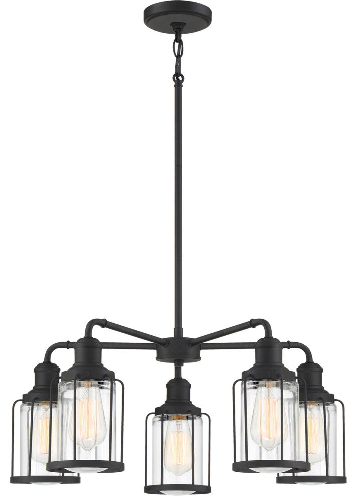 Ludlow 5-Light Chandelier, Earth Black