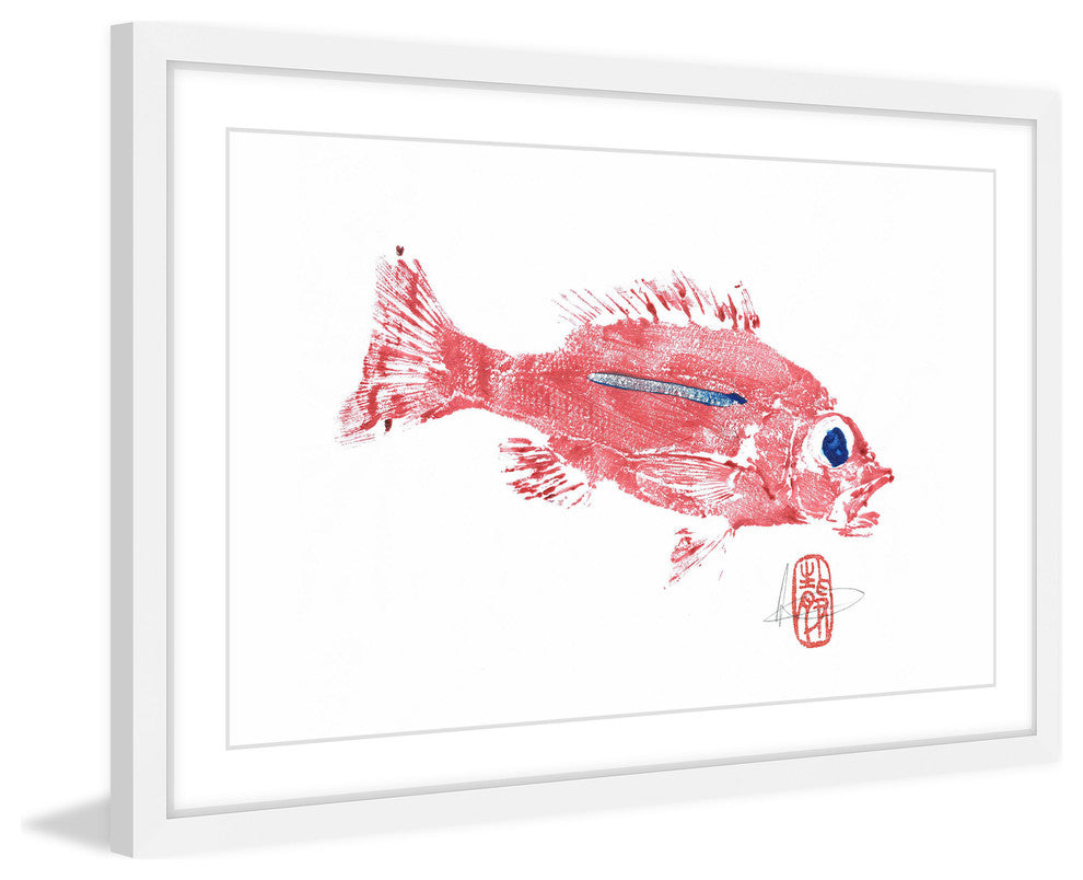 "Rose Snapper" Framed Painting Print, 36"x24"
