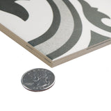 Arte Encaustic Porcelain Floor and Wall Tile, Grey
