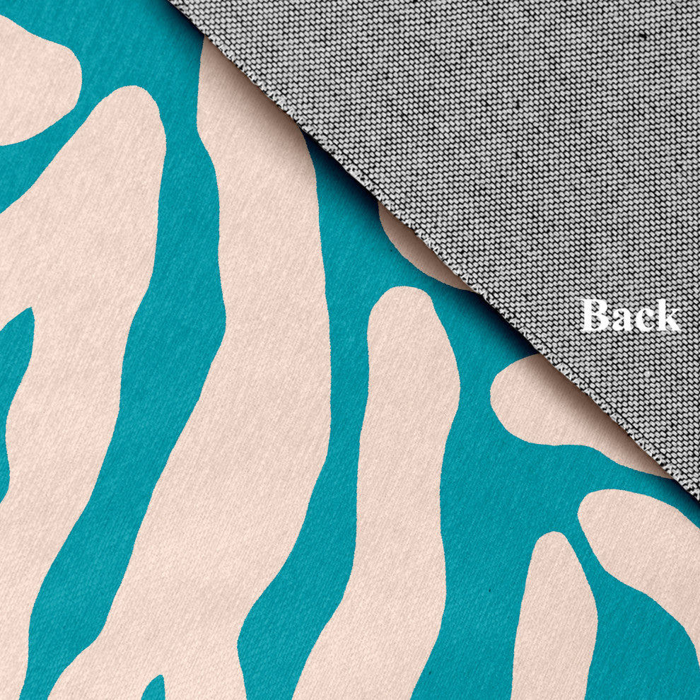 Animal Stripe Spring Chenille Rug, Explorer Blue, 5'x7'