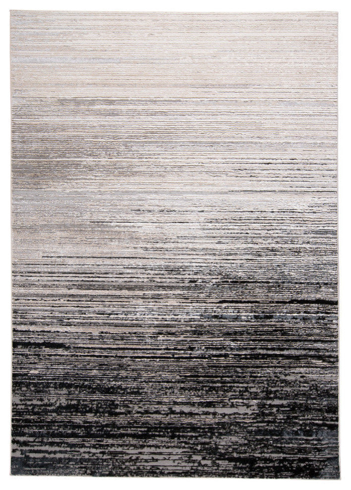 Weave & Wander Orin Rug, Black/Dark Gray, 10'x13'2"