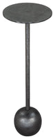 Sofa Side Table, Round, Aluminum, Metal, Antique Black, Black, Hospitality