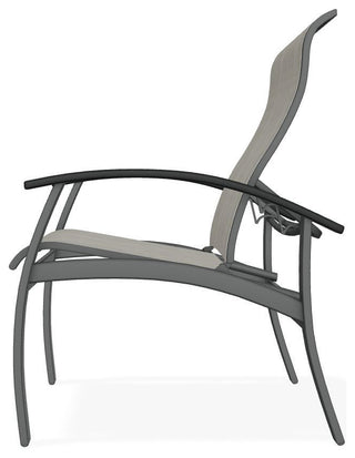 Belle Isle Sling Adjustable Outdoor Dining Chair, Smoke/Graphite