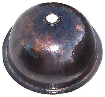 Hammered Round Bathroom Black Nickel Sink