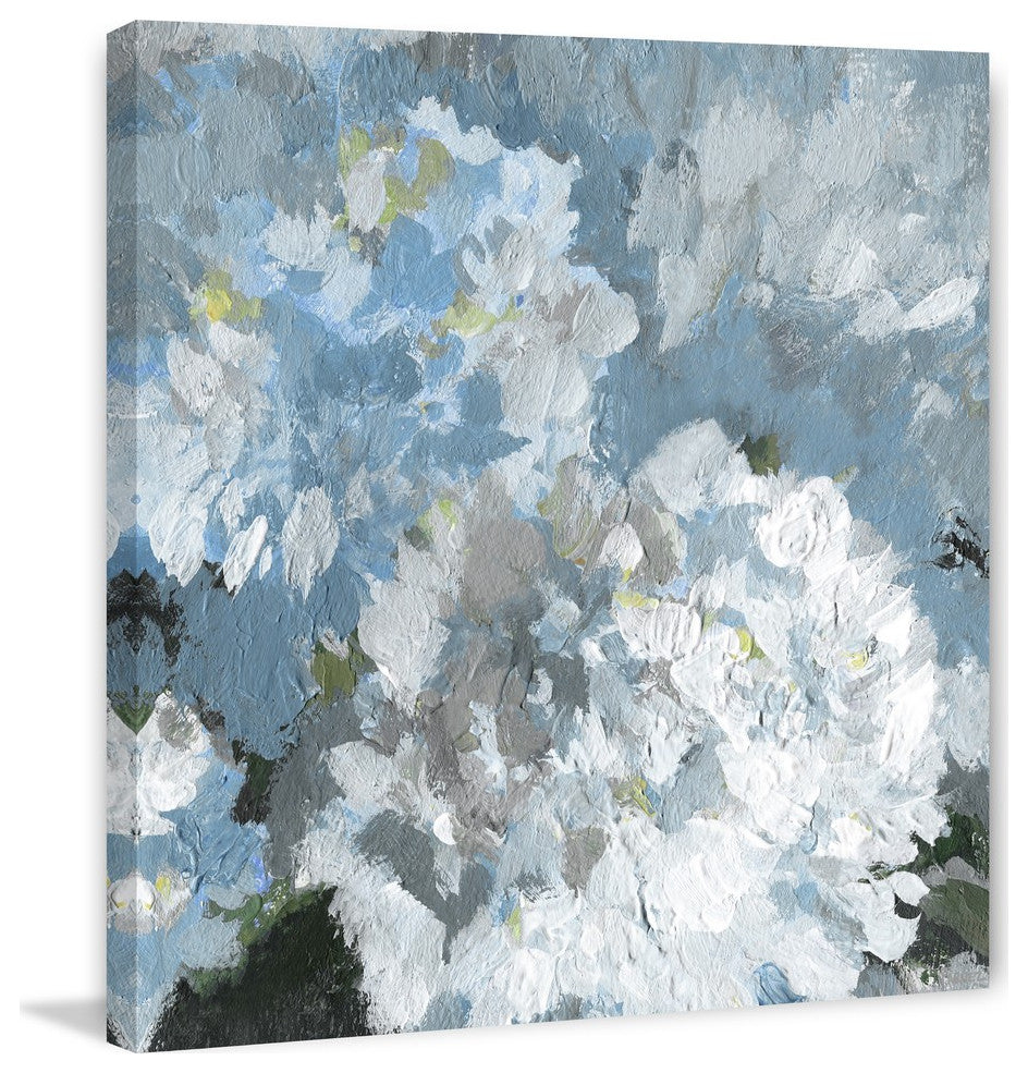 "Blue Zoom" Painting Print on Wrapped Canvas, 24"x24"