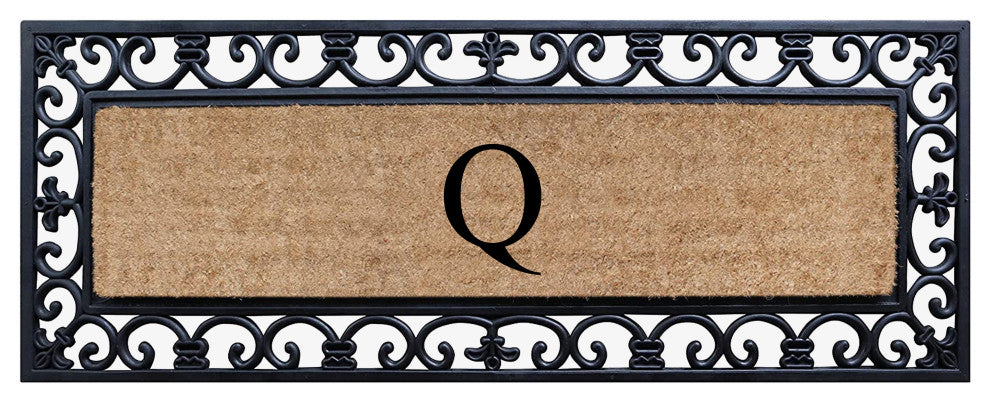 First Impression Hand Crafted Myla Monogrammed Large Entry Doormat, 18"x48", Q