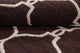 Hand-Tufted Dark Brown Trellis Oriental Wool Area Rug, 4x6''