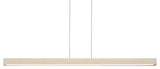 Una LED Linear Pendant 48" White Washed Oak, Uplight/Downlight, 3500K