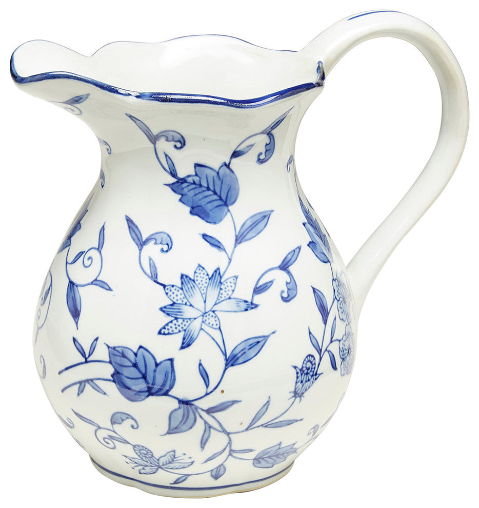 8.5" Blue & White Pitcher