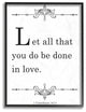 Stupell Ind. Let All Be Done In Love Framed Giclee Art, 11x14