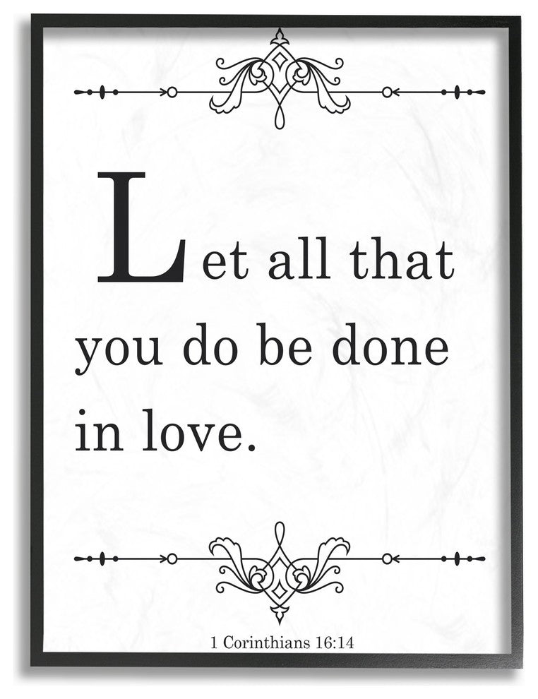 Stupell Ind. Let All Be Done In Love Framed Giclee Art, 11x14