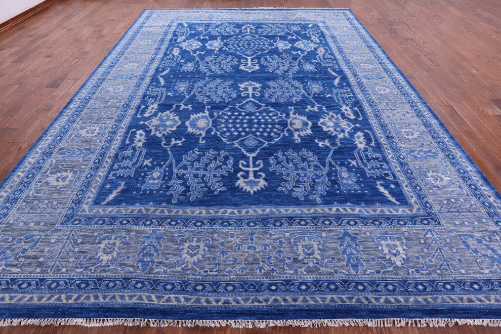 Turkish Oushak Handmade Wool Rug 10' 3" X 14' 1" - Q13565