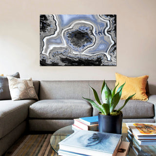 "Steel Blue Agate" by Danielle Carson, Canvas Print, 40"x26"