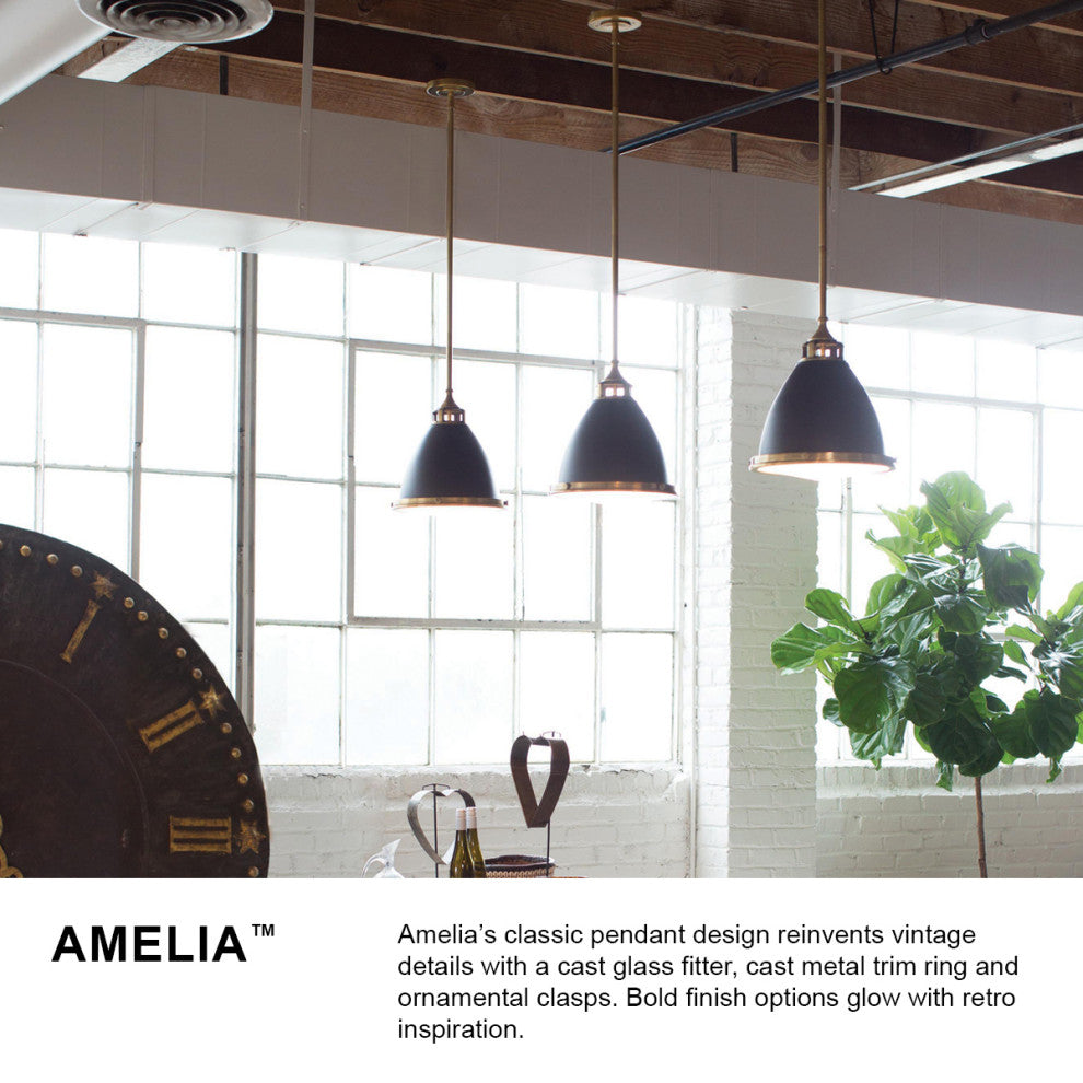 Hinkley Amelia Small Pendant, Aged Zinc