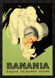 "Banania Exquis Dejeuner Sucre" Framed Canvas Giclee by Vintage Elephant, 27x38"