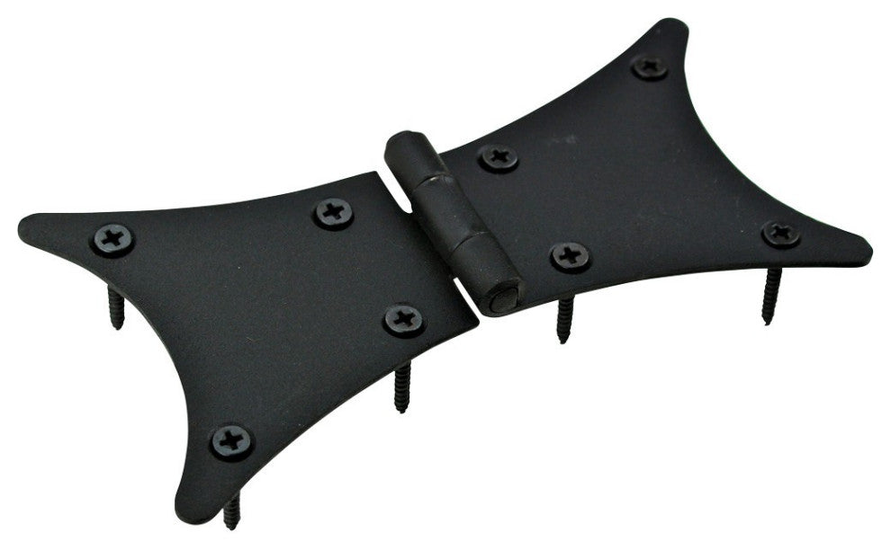 Cast Iron Butterfly Hinge Black Rustproof 180 Degree