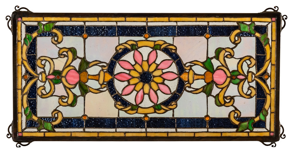 25" Wide X 12" High Emma Stained Glass Window