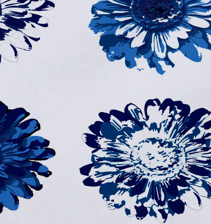18"x14" Gypsy Floral, Floral Print Placemat, Blue, Set of 4