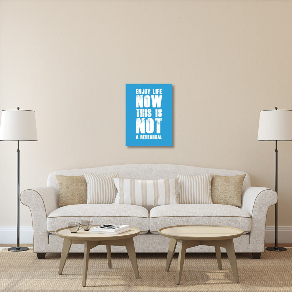 "Enjoy Life Now Poster  Blue" Fine Art Print