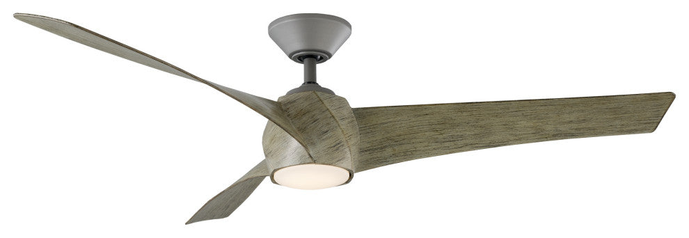 Twirl 58" Indoor/Outdoor Smart Ceiling Fan, Graphite Weathered, 3500K Light Kit