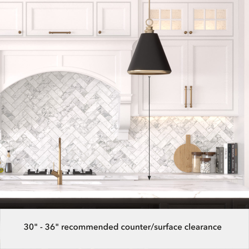 16" Klein Alturas Gold/Flat Matte Black 3-Light Pendant