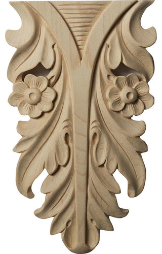 4 1/4"W x 7 1/4"H x 3/4"D, Small Dover Drop, Alder