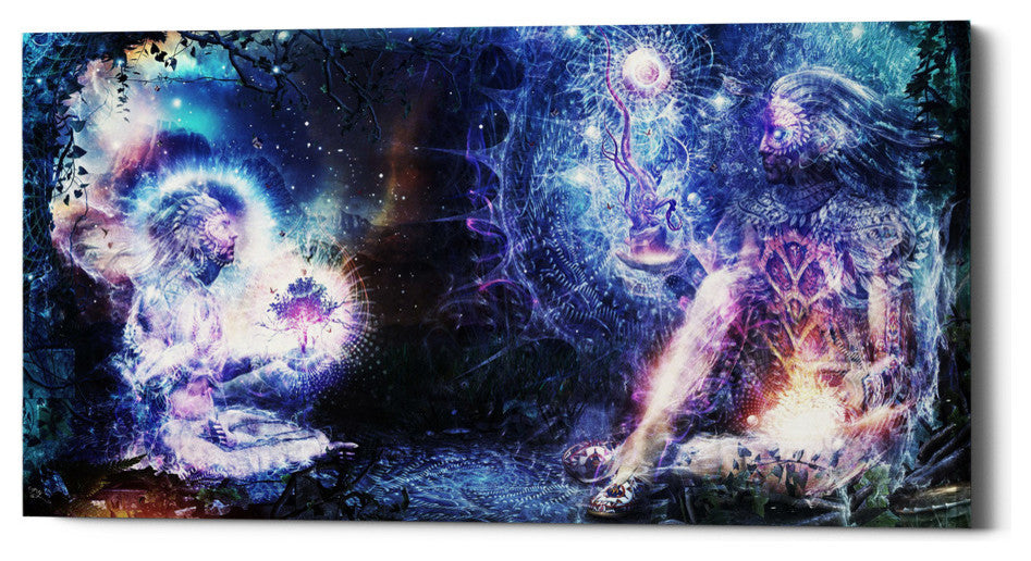Epic Graffiti "Shoulders and Giants" by Cameron Gray, Giclee Canvas Art, 12"x24"
