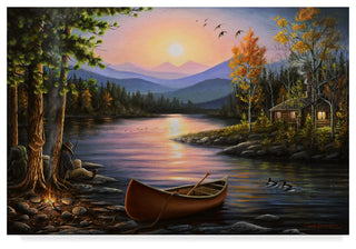 "Campfire Stories" by Chuck Black, Canvas Art, 30"x47"