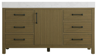 Home Living 60" Single Bathroom Vanity, Chestnut Brown