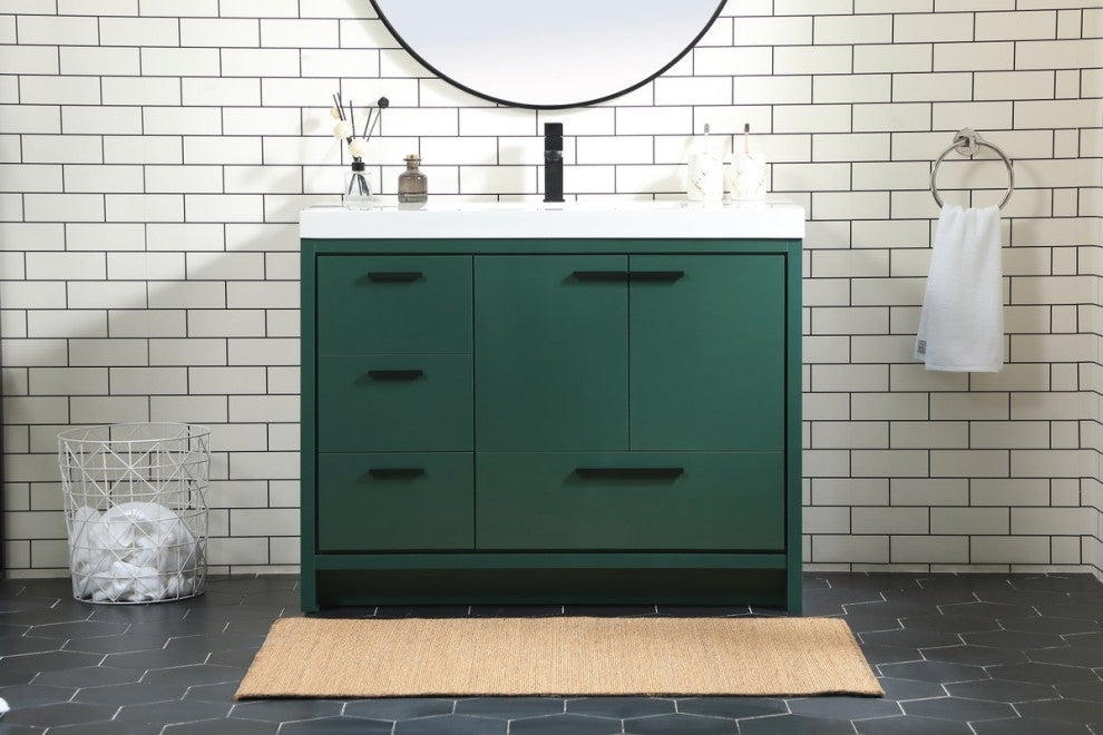 Walker 42" Single Bathroom Vanity, Green