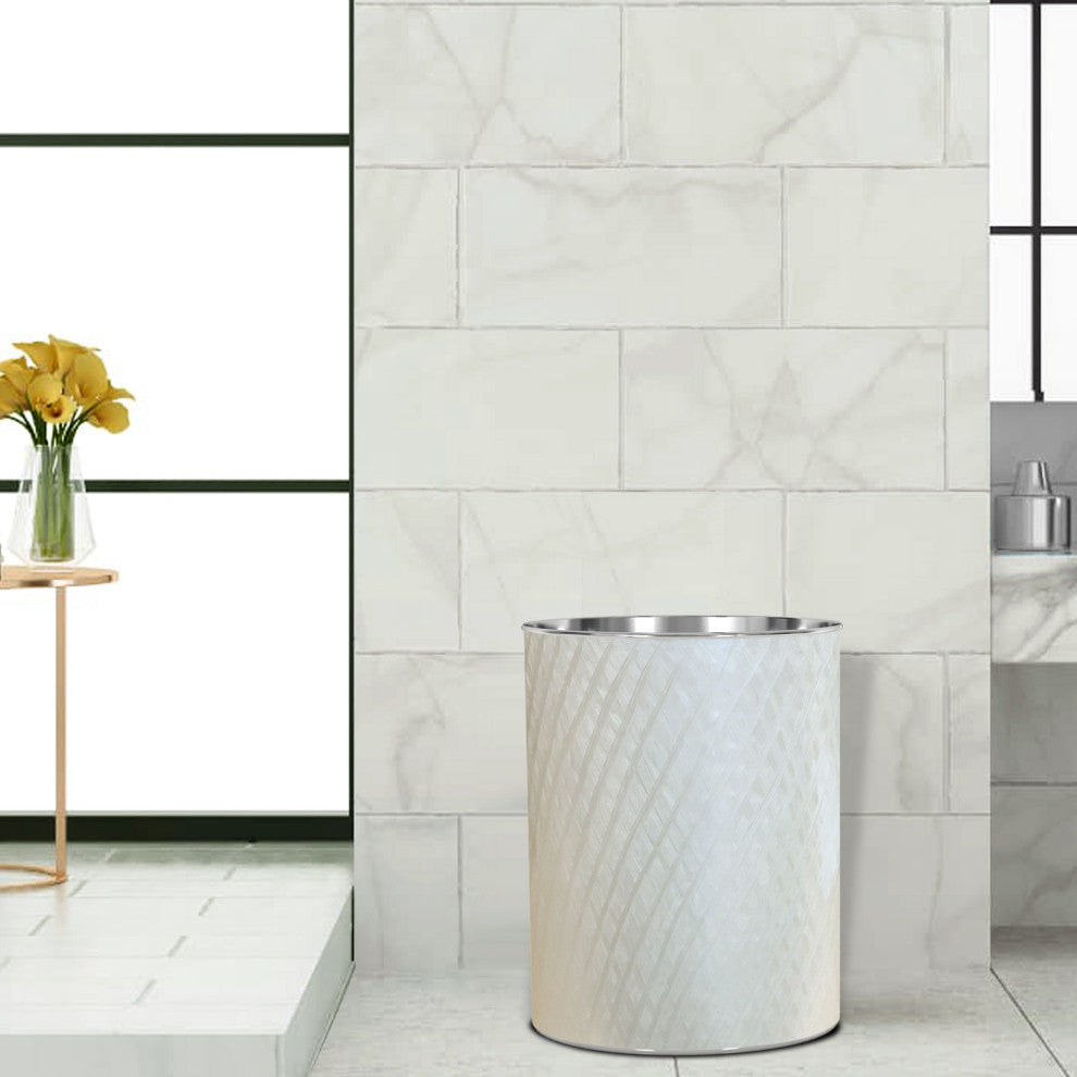 nu steel Almere Enamel Metal Waste Basket