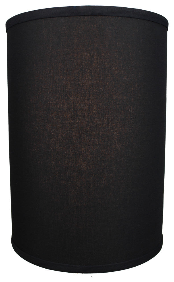 Fenchel Shades 10"x10"x14" Drum Shade, Linen Black