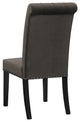 Upholstered Tufted Side Chairs With Nailhead Trim, Set of 2, Brown Velvet