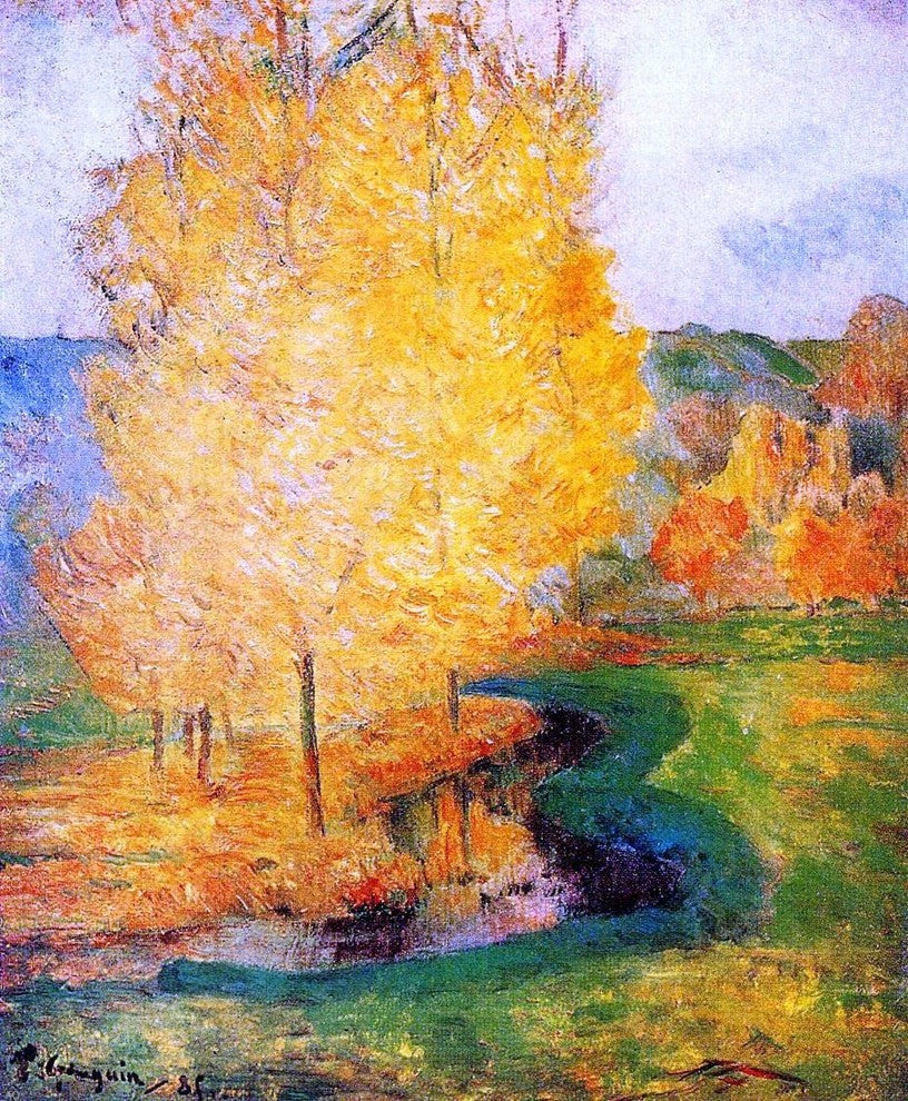Paul Gauguin By the Stream- Autumn Wall Decal