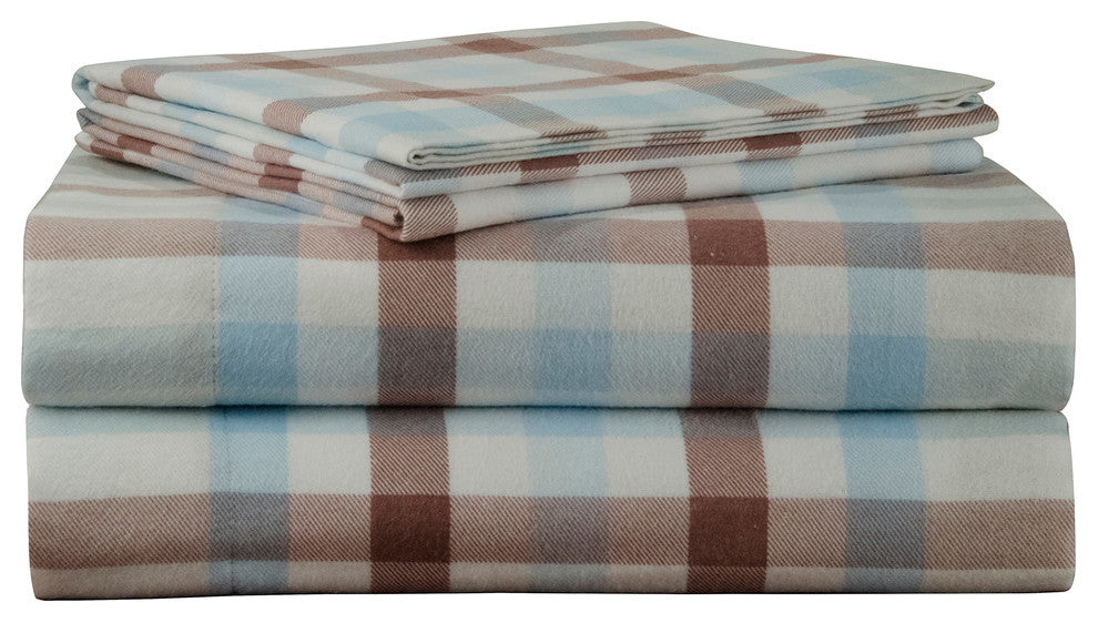 Pointehaven 170 GSM Flannel Sheet Set, Monet, Full