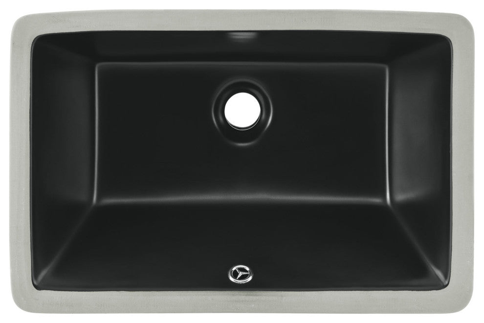 Voltaire 21" Rectangle Undermount Bathroom Sink, Matte Black