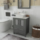 Vanity Art Bathroom Vanity Set With Sink, Gray, 24", Led Touch-Switch Mirror