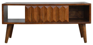 Chestnut Prism Sliding Media Unit