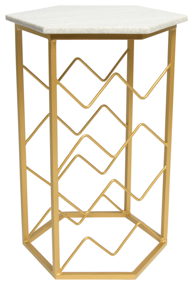 Piers Marble Table, Wine Storage