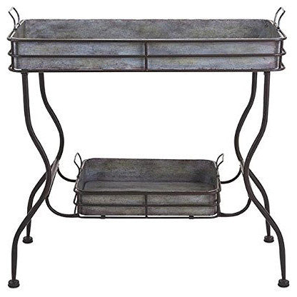 Maggie Galvanized Tray Table