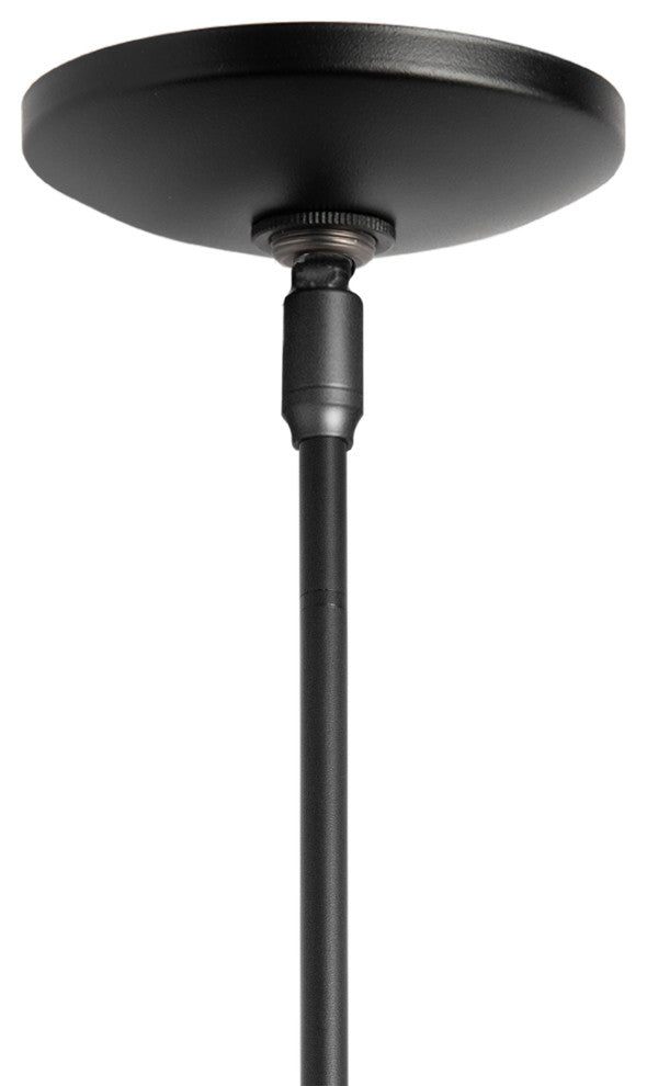 Mobius Mini Pendant, Dark Smoke Finish, Spun Frost Shade