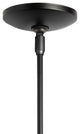 Mobius Mini Pendant, Dark Smoke Finish, Spun Frost Shade