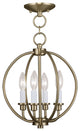 Milania Convertible Chain-Hang and Ceiling Mount, Antique Brass