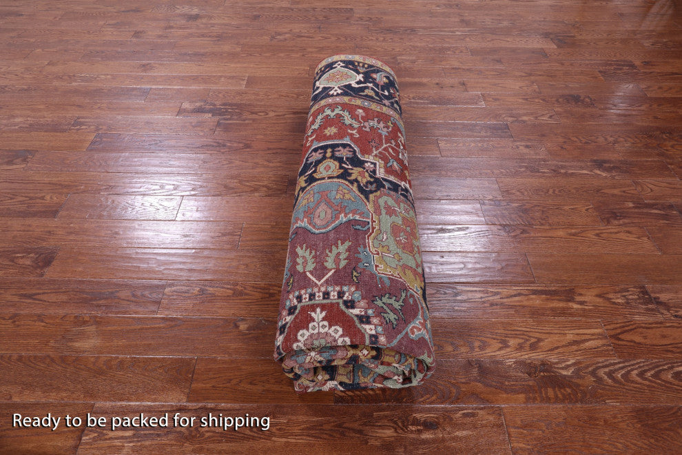 Persian Fine Serapi Handmade Wool Rug 9' 0" X 12' 0" - Q14695